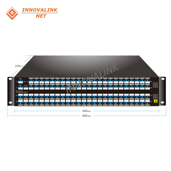 2U 50GHz 0.4nm 96Channel DWDM Mux Demux 01