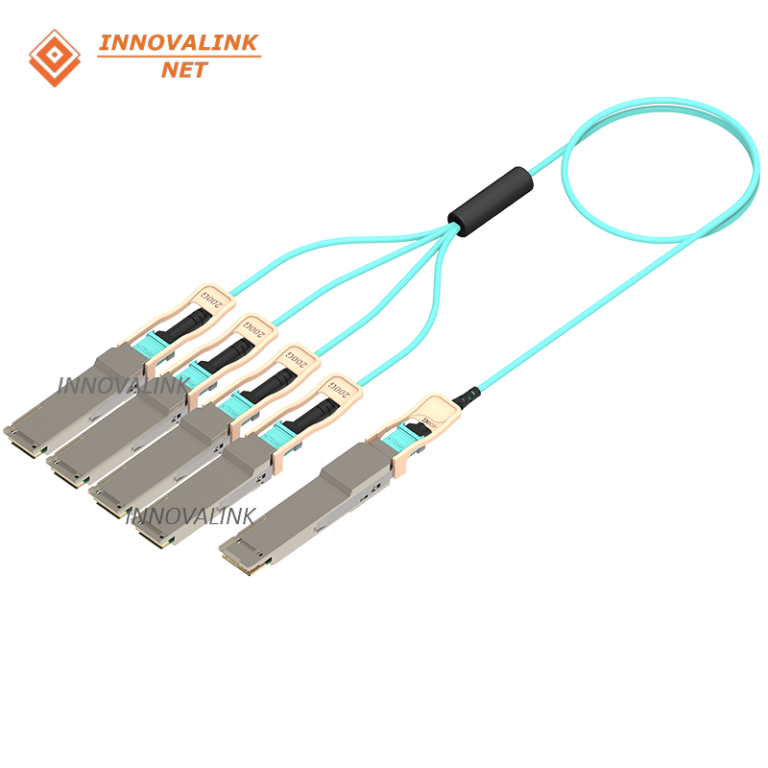 400G QSFP-DD to 4x100G QSFP56 Breakout AOC 02